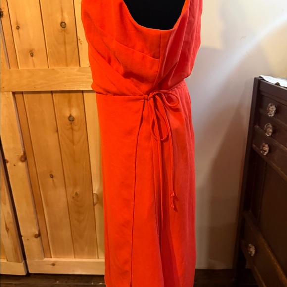 Elegant orange Wrap Dress - Picture 3 of 3